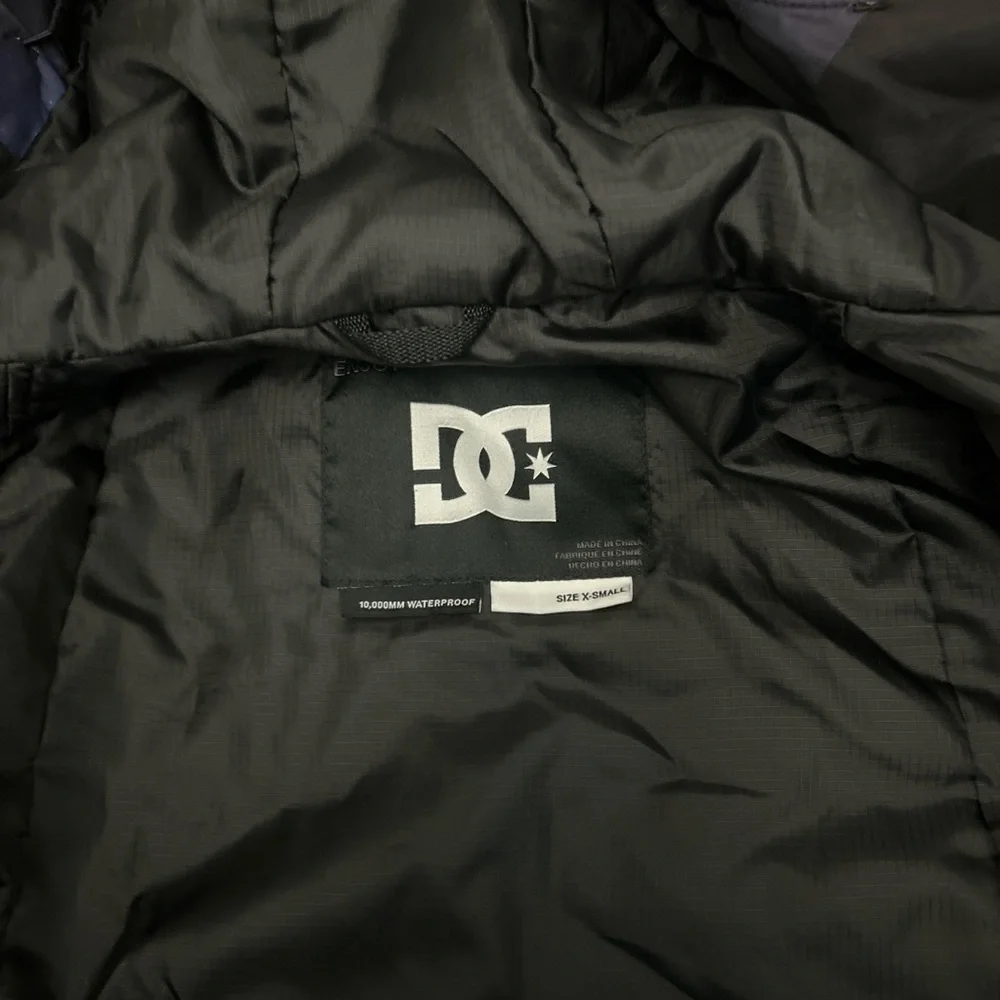 DC Girls Black Ski Jacket with Pink & Blue Tie-Dye Accents - Picture 2 of 5
